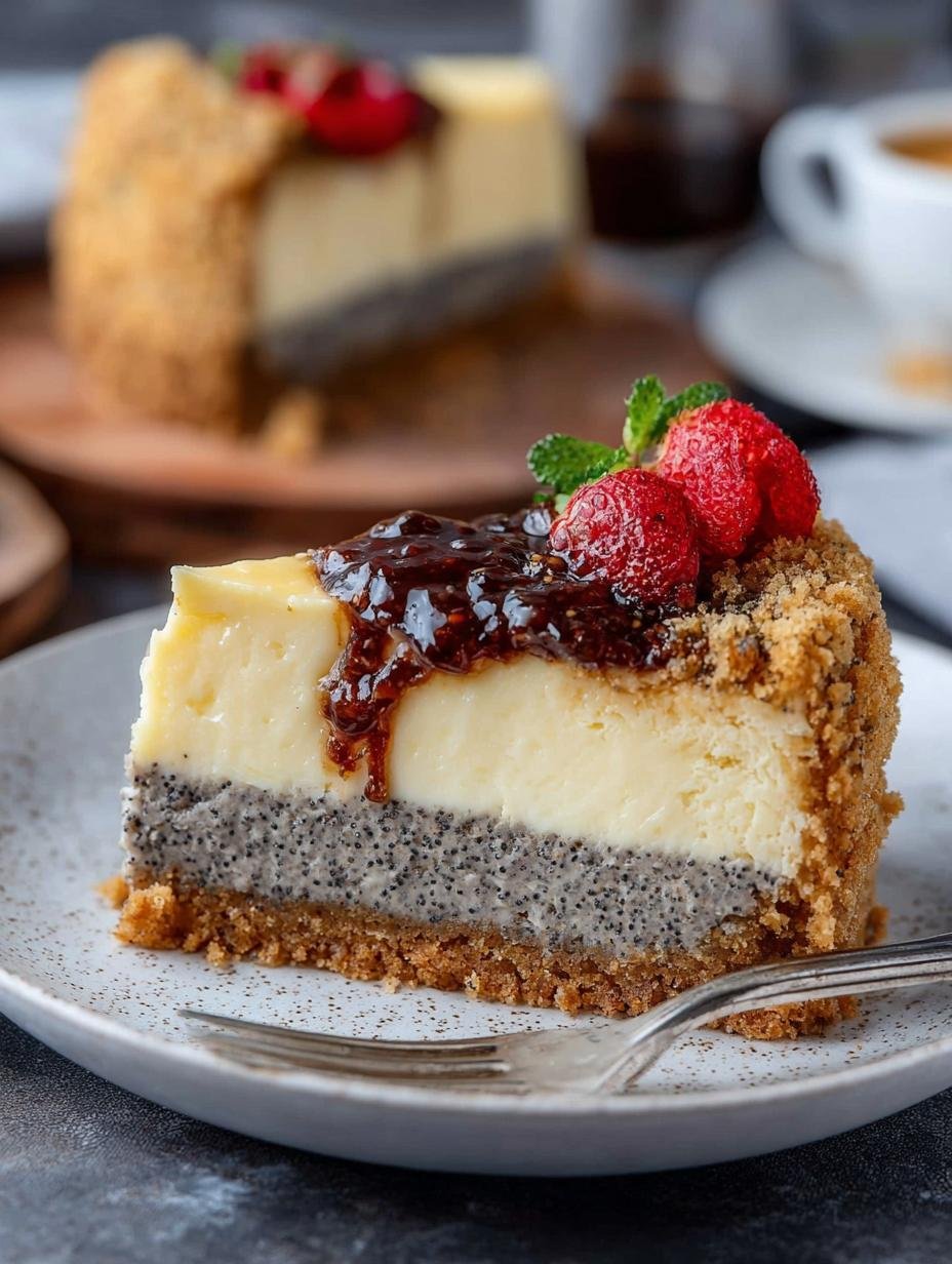 Veganer Kasekuchen Mit Mohn