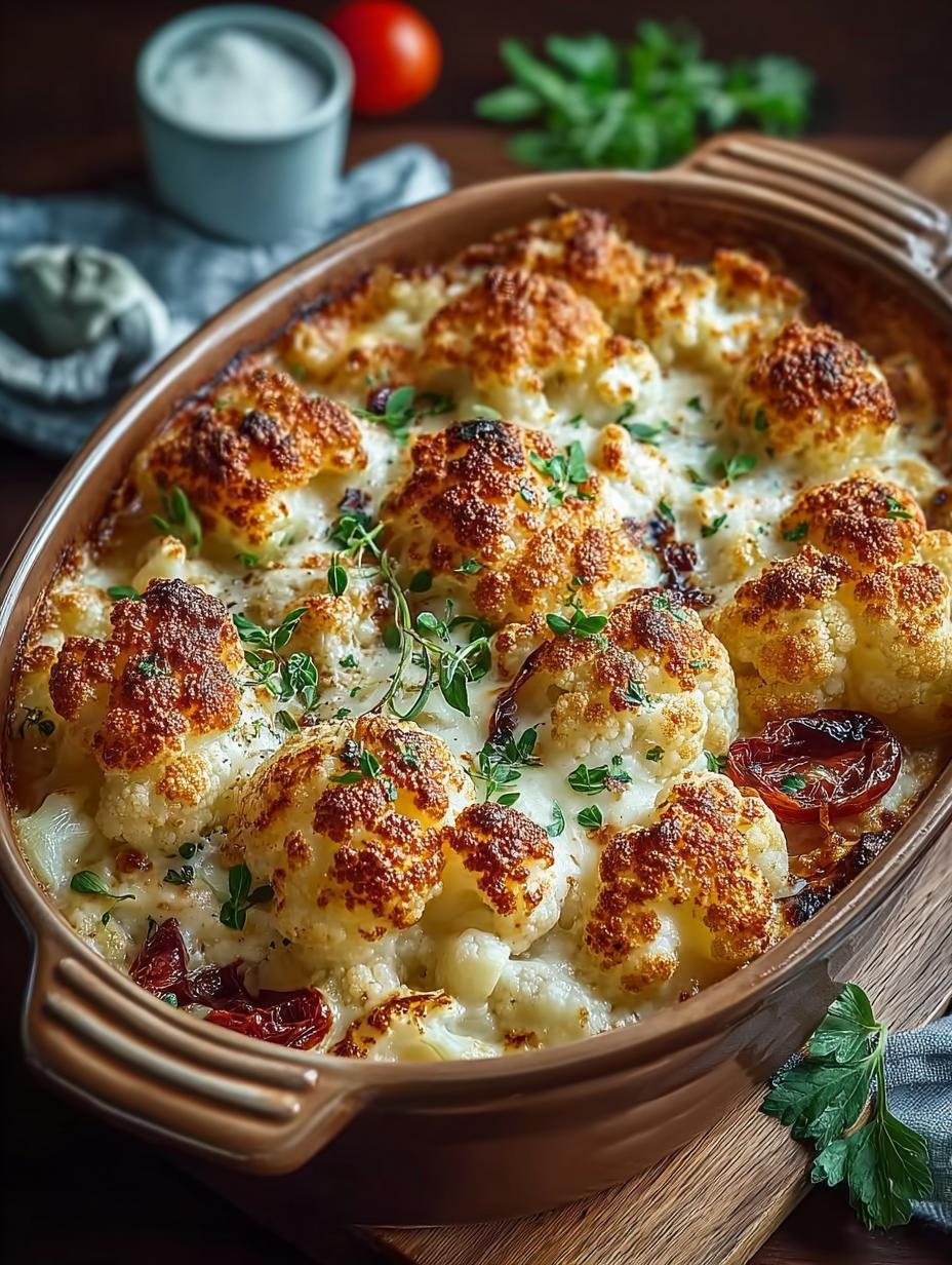 Vegetarischer Blumenkohlauflauf Low Carb: Geniaal Romig! - Vegetarischer Blumenkohlauflauf Low Carb - main visual representation