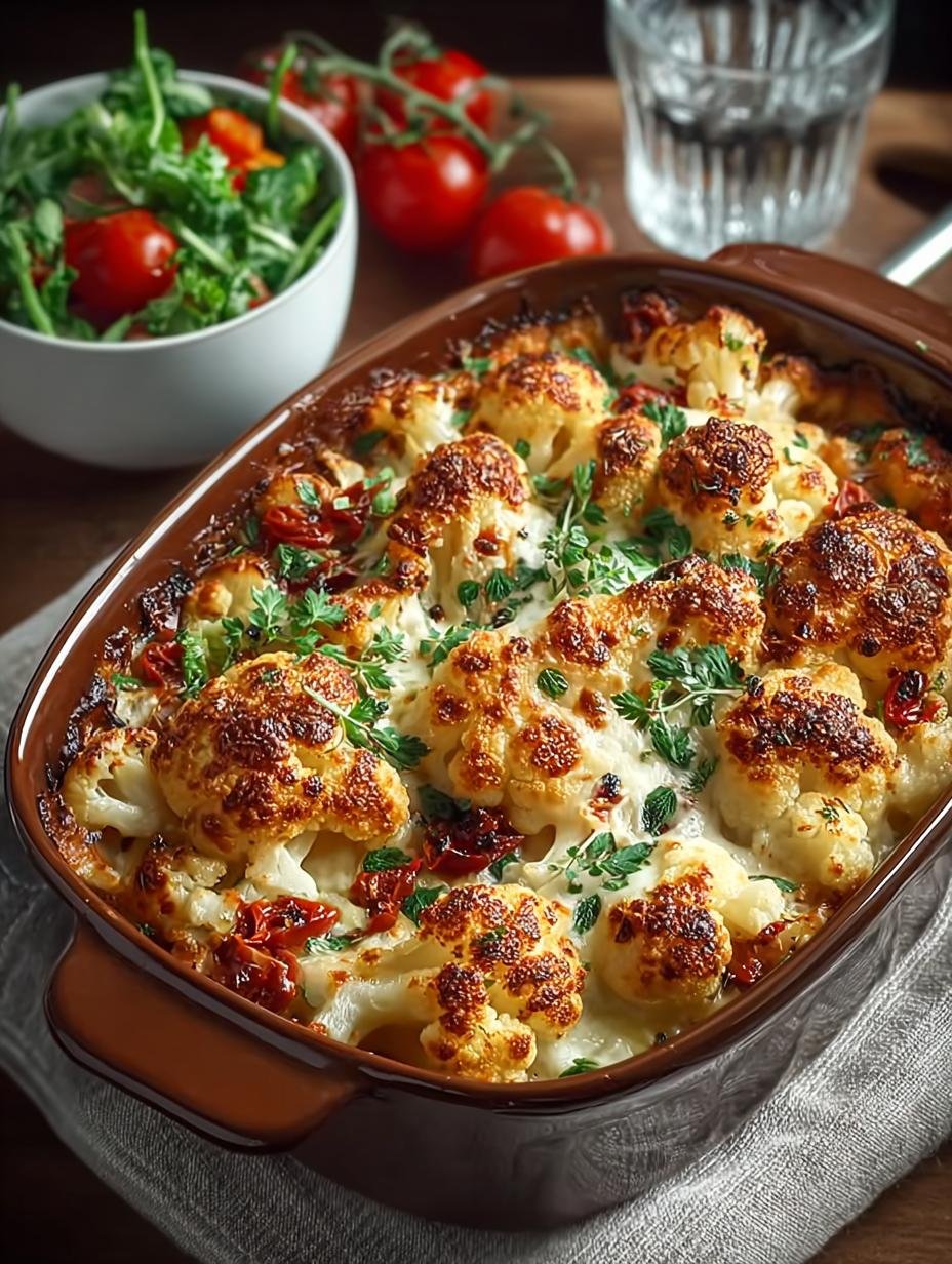 Vegetarischer Blumenkohlauflauf Low Carb: Geniaal Romig! - Vegetarischer Blumenkohlauflauf Low Carb - additional detail