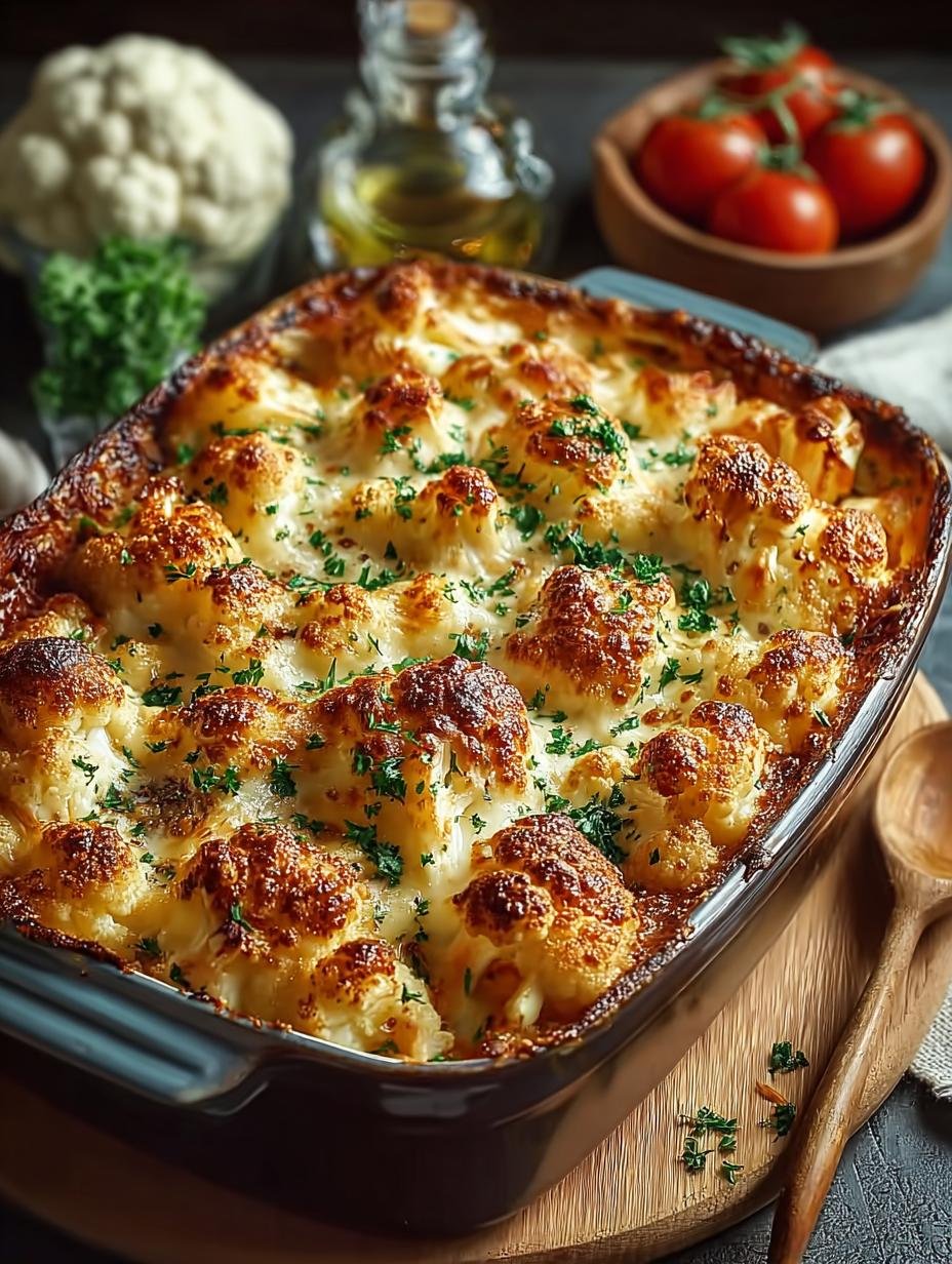 Vegetarischer Blumenkohlauflauf Low Carb