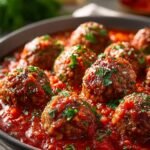 Wuerzige Fleischbaellchen Mit Tomatensauce